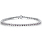 <span style="color:purple">SPECIAL!</span> 1.89ct G SI 14K White Gold Diamond & Ruby Gemstones Tennis Bracelet 7.25" Long