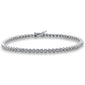 <span style="color:purple">SPECIAL!</span> .32ct G SI 14K White Gold Diamond Bezel Set Tennis Bracelet 7" Long