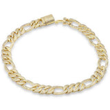 9mm 3.12ct G SI 14K Yellow Gold Diamond Round Cuban Bracelet 8" Long