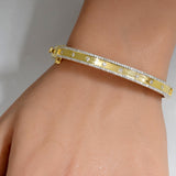 1.00ct G SI 14K Yellow Gold Diamond Bangle Bracelet