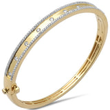 1.00ct G SI 14K Yellow Gold Diamond Bangle Bracelet