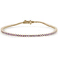 <span style="color:purple">SPECIAL!</span> 1.98ct G SI 14K Yellow Gold Amethyst Gemstone Tennis Bracelet 7" Long