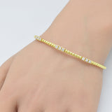.52ct G SI 14K Yellow Gold Diamond Flexible Beaded Bracelet