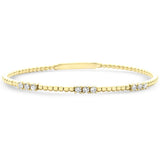 .52ct G SI 14K Yellow Gold Diamond Flexible Beaded Bracelet