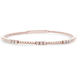 .52ct G SI 14K Rose Gold Diamond Flexible Beaded Bracelet