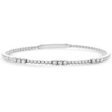 .52ct G SI 14K White Gold Round Diamond Flexible Beaded Bracelet