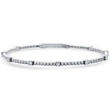 .52ct G SI 14K White Gold Diamond Flexible Beaded Bracelet