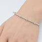 <span style="color:purple">SPECIAL!</span>.52ct G SI 14K White Gold Diamond Flexible Beaded Bracelet