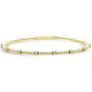 <span style="color:purple">SPECIAL!</span>.70ct G SI 14K Yellow Gold Diamond Flexible Beaded Bracelet