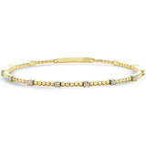 .70ct G SI 14K Yellow Gold Diamond Flexible Beaded Bracelet