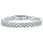 <span style="color:purple">SPECIAL!</span>3.86ct G SI 14K White Gold Diamond Infinity Woven Design Bracelet 7" Long