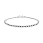 <span style="color:purple">SPECIAL!</span> 1.68ct G SI 14K White Gold Black Diamond Tennis Bracelet 7" Long
