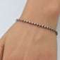 <span style="color:purple">SPECIAL!</span> 1.68ct G SI 14K White Gold Black Diamond Tennis Bracelet 7" Long
