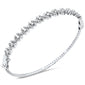 <span style="color:purple">SPECIAL!</span> .90ct G SI 14K White Gold Diamond Beaded Bangle Bracelet