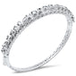 <span style="color:purple">SPECIAL!</span> 4.31ct G SI 14K White Gold Fancy Diamond Multi Shapes Bangle Bracelet