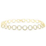 <span style="color:purple">SPECIAL!</span> 1.27ct G SI 14K Yellow Gold Round Diamond Link Bracelet 7" Long