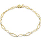 <span style="color:purple">SPECIAL!</span> .15ct G SI 14K Yellow Gold Round Diamond Link Bracelet 7" Long