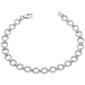 <span style="color:purple">SPECIAL!</span> 1.11ct G SI 14K White Gold Round Diamond Link Bracelet 7" Long