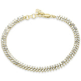 <span style="color:purple">¡ESPECIAL!</span> Pulsera de Oro Amarillo de 14K con Diamantes Baguette, 2.09ct G SI, 7"