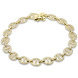 <span style="color:purple">SPECIAL!</span> 2.59ct G SI 14K Yellow Gold Diamond 7mm Bracelet 8" Long