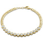 <span style="color:purple">SPECIAL!</span> 2.94ct G SI 14K Yellow Gold Diamond Bezel Set Bracelet 7+ 0.50" Ext