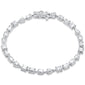 <span style="color:purple">SPECIAL!</span> 6.82ct G SI 14K White Gold Diamond Multi Shape Bracelet 7" Long