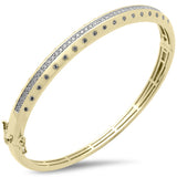 <span style="color:purple">¡ESPECIAL!</span>.98ct G SI Brazalete de oro amarillo de 14K con cúpula de diamantes