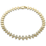 .77ct G SI 14K Yellow Gold Marquise Shape Diamond Bracelet 7"