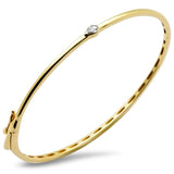 <span style="color:purple">SPECIAL!</span> .14ct G SI 14K Yellow Gold Pear Cut Diamond Bangle Bracelet