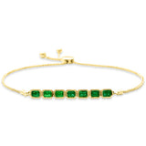 <span style="color:purple">SPECIAL!</span> 1.60ct G SI 14K Yellow Gold Emerald Gemstone Bola Bracelet