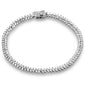 <span style="color:purple">SPECIAL!</span>2.41ct G SI 14K White Gold Baguette Diamond Leaf Design Bracelet 7.25" Long