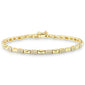 <span style="color:purple">SPECIAL!</span>.71ct G SI 14K Yellow Gold Diamond Studded Design Bracelet 7"