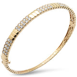 1.96ct G SI 14K Yellow Gold Diamond Bangle Bracelet