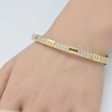 1.96ct G SI 14K Yellow Gold Diamond Bangle Bracelet