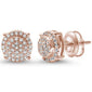 <span>DIAMOND  CLOSEOUT! </span>.16ct G SI 10kt Gold Round Diamond Cluster Stud Earrings 3 Metal Colors Available