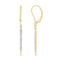 .17ct 14k Yellow Gold Diamond Drop Dangle Modern Earrings