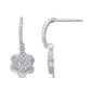 <span style="color:purple">SPECIAL!</span>.24ct 14k White Gold Drop Dangle Stud Diamond Earrings