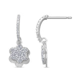 .24ct 14k White Gold Drop Dangle Stud Diamond Earrings