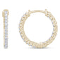 <span style="color:purple">SPECIAL!</span> .53ct G SI 14K Yellow Gold Diamond Hoop Earrings