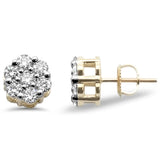 1.25ct-2.00ct G SI 14K Gold Diamond Flower Earrings