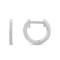 .10ct G SI 10KT White Gold Diamond Hoop Earrings