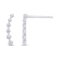 .10ct G SI 10K White Gold Diamond Fashion Earrings