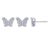 .15ct G SI 14K White Gold Diamond Butterfly Earring