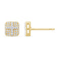 .20ct G SI 14K Yellow Gold Diamond Cross Earrings