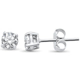 <span style="color:purple">SPECIAL!</span> 1.42ct G SI 14K White Gold Round Diamond Solitaire Earrings