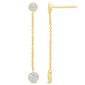 <span style="color:purple">SPECIAL!</span> .15ct G SI 14K Yellow Gold Diamond Round Shaped Drop Dangle Earrings