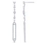 <span style="color:purple">SPECIAL!</span> .43ct G SI 14K White Gold Diamond Drop Dangle Earrings