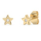 .03ct G SI 14K Yellow Gold Diamond Star Earrings