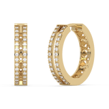 <span style="color:purple">SPECIAL!</span> .26ct G SI 14K Yellow Gold Diamond Hoop Earrings
