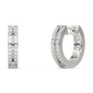 <span style="color:purple">SPECIAL!</span> .16ct G SI 14K White Gold Diamond Hoop Earrings